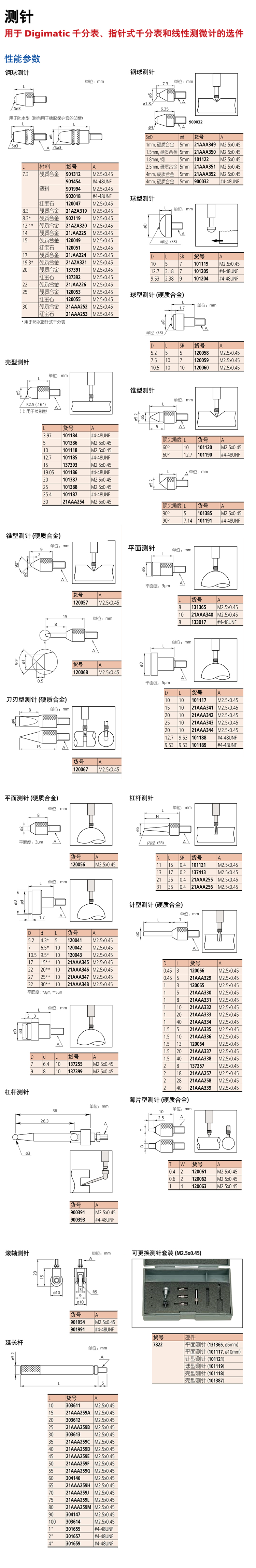 指针百分表测头 延长杆 配件